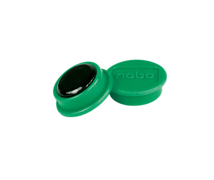Nobo Tafelmagnete – Ø 13 mm, 10 Stk., grün