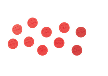 Nobo Tafelmagnete – Ø 24 mm – 10 Stk. – rot