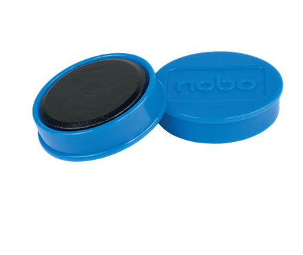 Nobo Tafelmagnete – Ø 32 mm, 10 Stk., blau