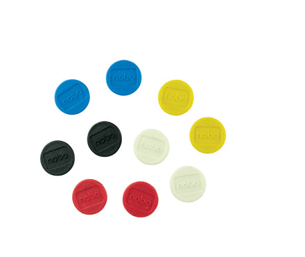 Nobo Tafelmagnete – Ø 13 mm, 10 Stk., gemischt
