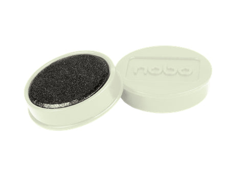 Nobo Tafelmagnete – Ø 32 mm – 10 Stk., weiss