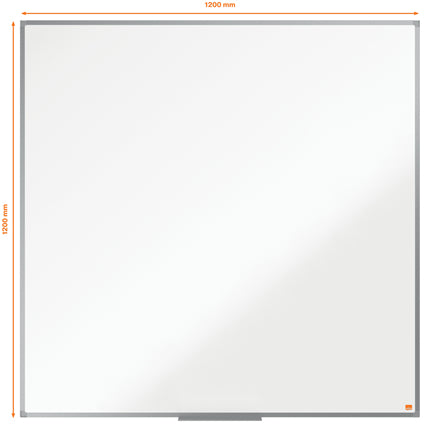 Nobo Whiteboard – 119,6 × 119,6 cm, lackierter Stahl, magnetisch, Aluminiumrahmen, Wandmontage