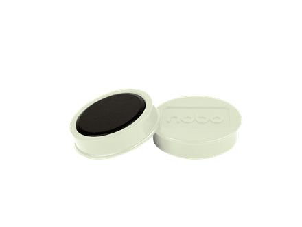 Nobo Tafelmagnete – Ø 38 mm, 10 Stk., weiss