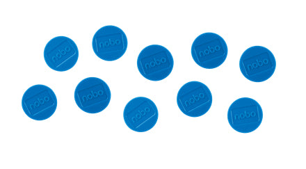 Nobo Tafelmagnete – Ø 38 mm – 10 Stk. – blau