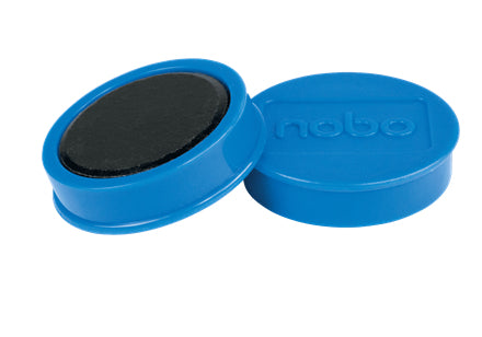 Nobo Tafelmagnete – Ø 38 mm, 10 Stk., blau