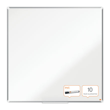 Nobo Whiteboard – 120,1 × 120,1 cm, Melamin, magnetisch, Aluminiumrahmen, Wandmontage