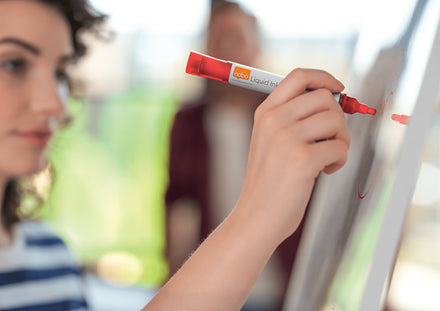 Nobo Whiteboard-Marker – Pinselspitze 3 mm, sortiert, 10 Stk., trocken abwischbar – für Emaille