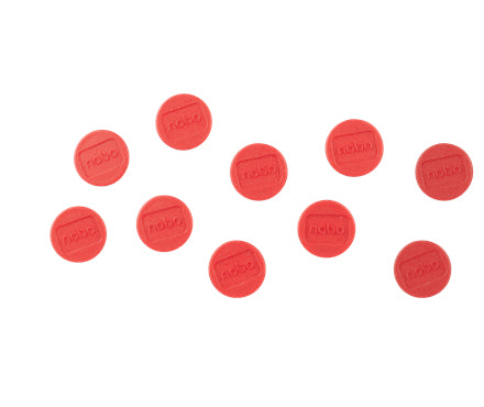 Nobo Tafelmagnete – Ø 13 mm – 10 Stk. – rot