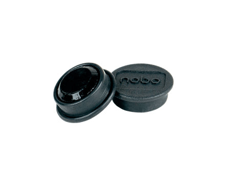Nobo Tafelmagnete – Ø 13 mm, 10 Stk., schwarz