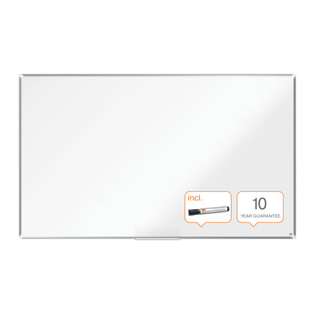Nobo Whiteboard – 200 × 100 cm, Melamin, Aluminiumrahmen, Wandmontage, inkl. Befestigungsmaterial, Marker