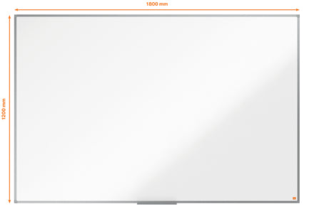 Nobo Whiteboard – 180 × 120 cm, Emaille, Alu-Rahmen, Wandmontage, inkl. Stiftablage