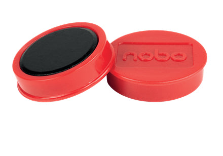 Nobo Tafelmagnete – Ø 38 mm – 10 Stk. – rot