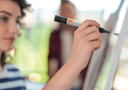 Nobo Whiteboard-Marker – schwarz, 10 Stk., trocken abwischbar, nachfüllbar – für Emaille & Whiteboards