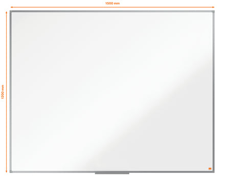 Nobo Whiteboard – 150 × 120 cm, lackierter Stahl, magnetisch, Aluminiumrahmen, Wandmontage, inkl. Stiftablage