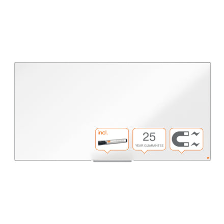 Nobo Whiteboard – 180 × 90 cm, Emaille, magnetisch, Aluminiumrahmen, Wandmontage