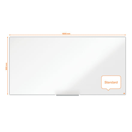 Nobo Whiteboard – 180 × 90 cm, Emaille, magnetisch, Aluminiumrahmen, Wandmontage