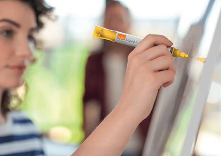 Nobo Whiteboard-Marker – Pinselspitze 3 mm, sortiert, 10 Stk., trocken abwischbar – für Emaille