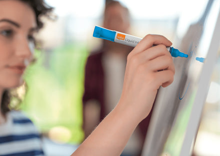 Nobo Whiteboard-Marker – Pinselspitze 3 mm, sortiert, 10 Stk., trocken abwischbar – für Emaille