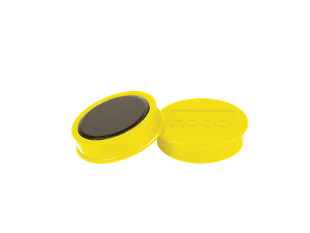 Nobo Tafelmagnete – Ø 38 mm, 10 Stk., gelb