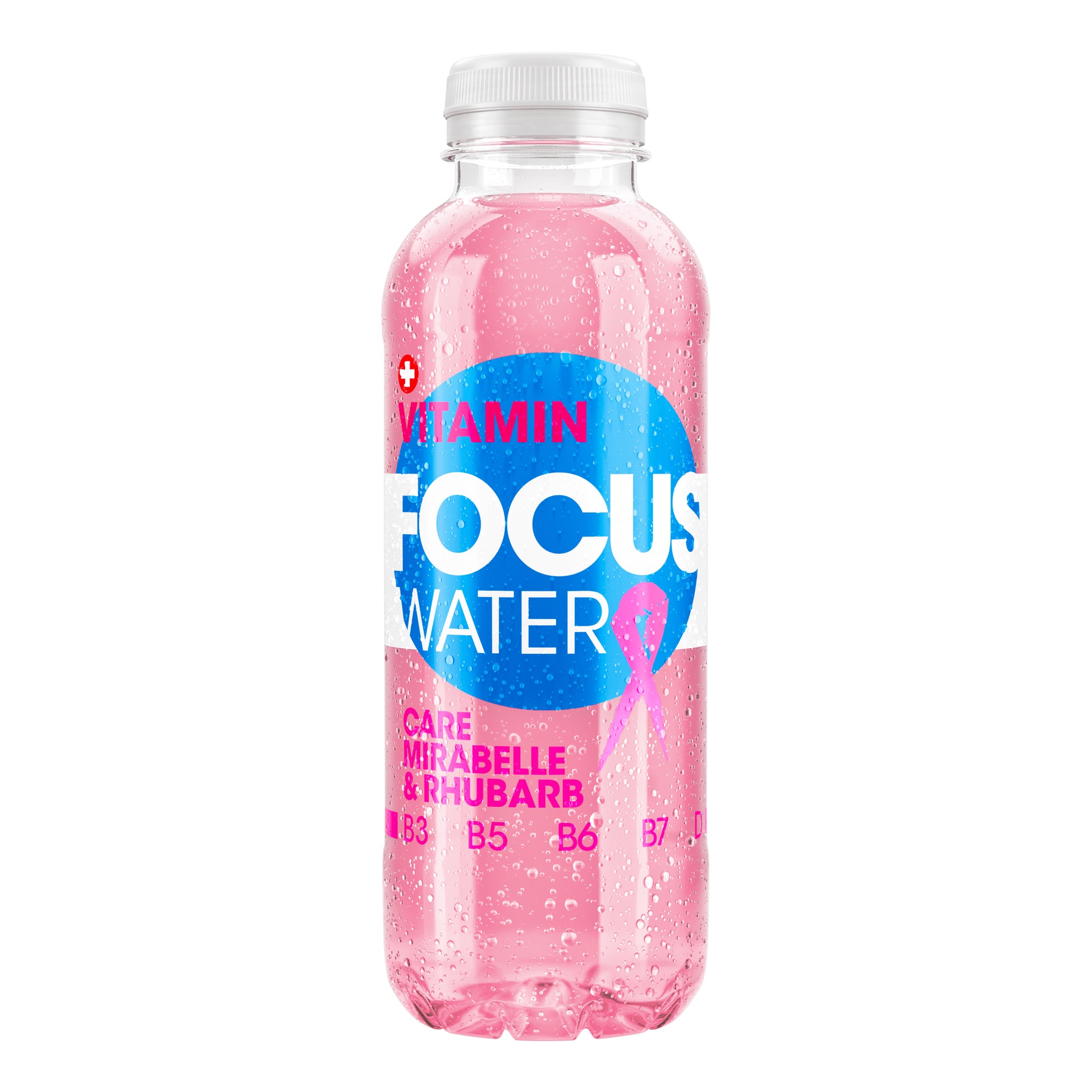 Focuswater Vitaminwasser Care, Mirabelle & Rhabarber – 5 dl