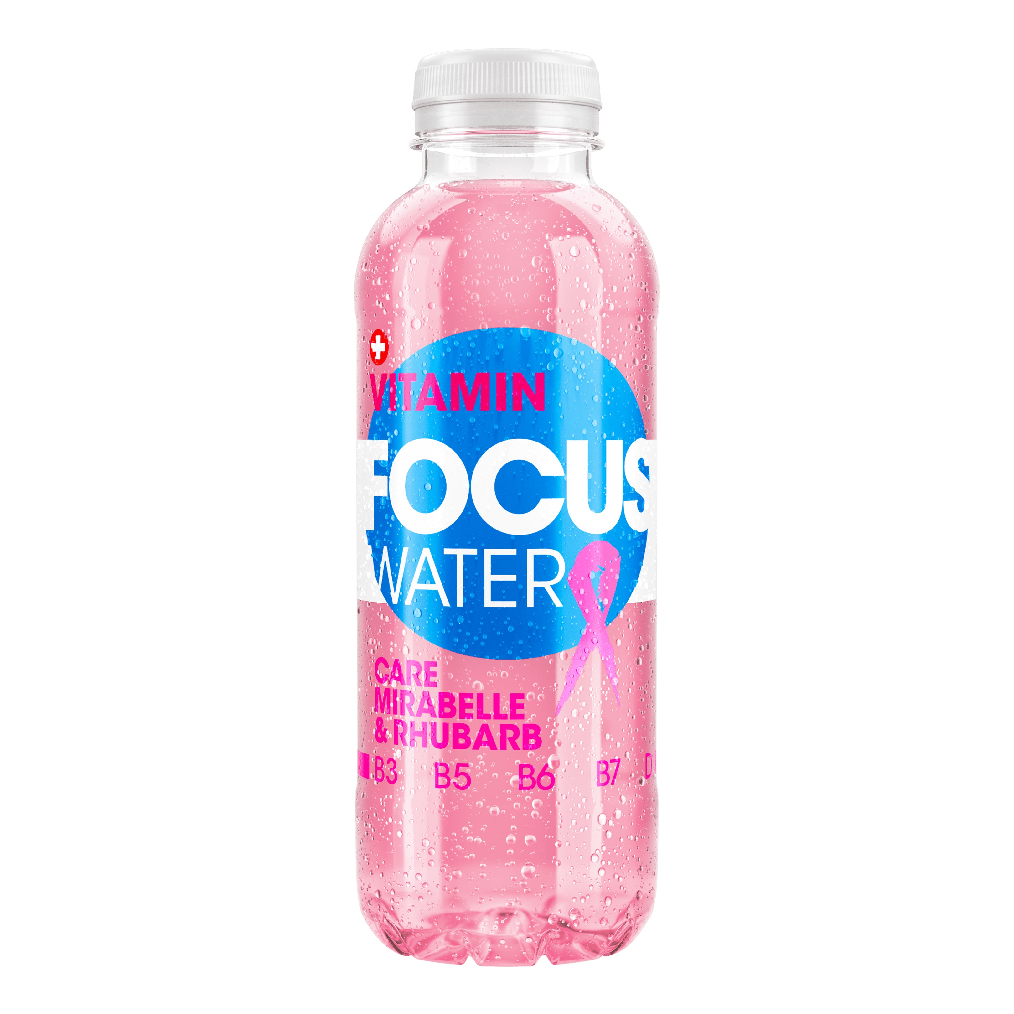 Focuswater Vitaminwasser Care, Mirabelle & Rhabarber – 5 dl