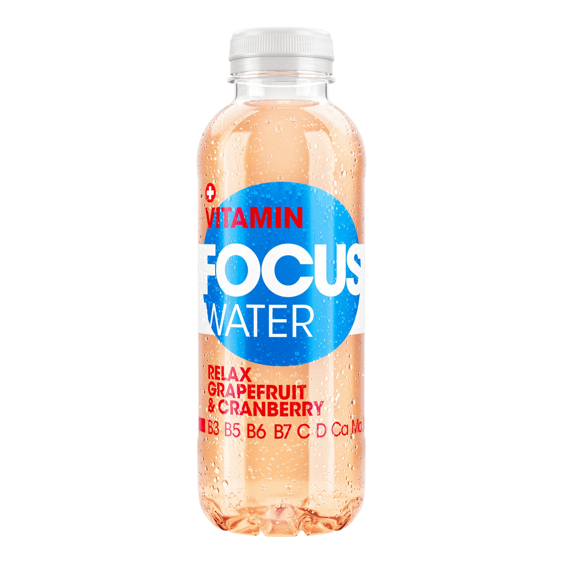 Focuswater Vitaminwasser Relax Grapefruit & Cranberry ohne Kohlensäure – 12 × 5 dl