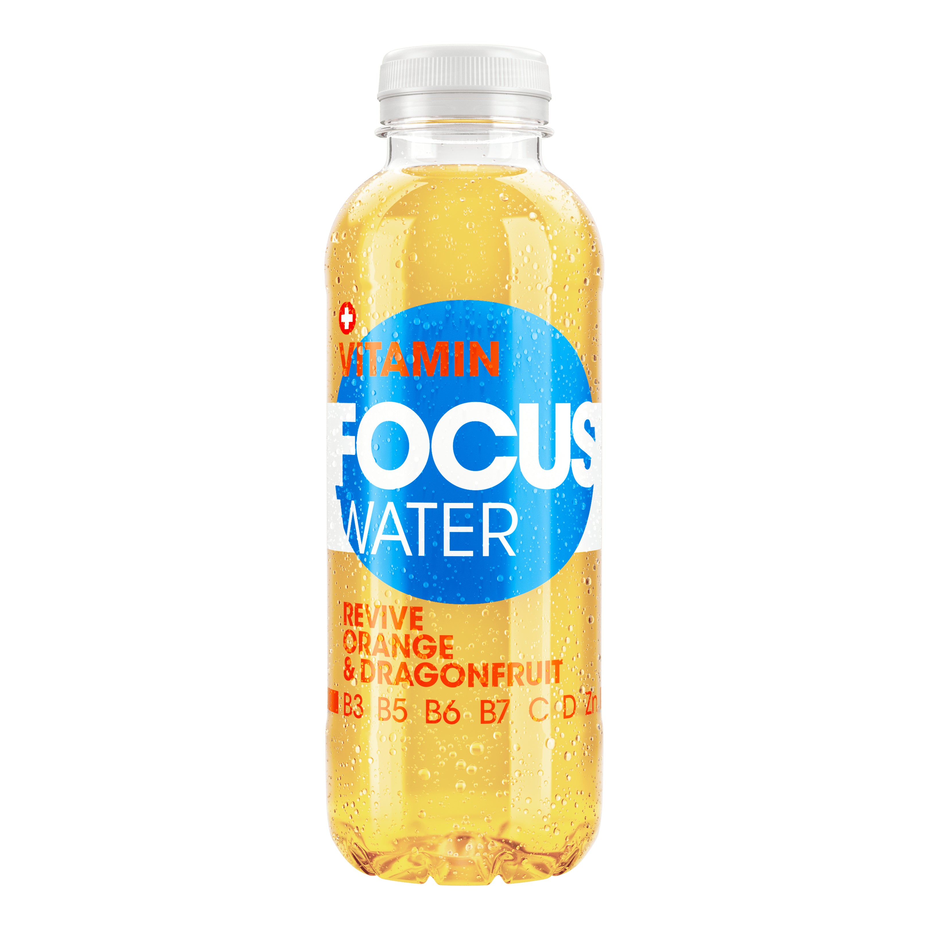 Focuswater Vitaminwasser Immunity Orange & Drachenfrucht – 12 × 5 dl