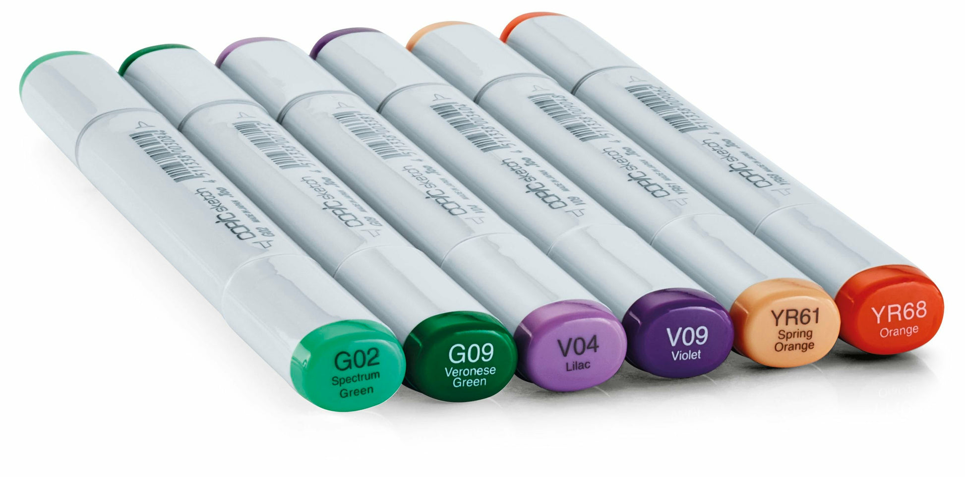 Copic Sketch Pinselstift, Doppelspitze, Sekundärtöne – Kombi, alkoholbasiert, 6 Farben