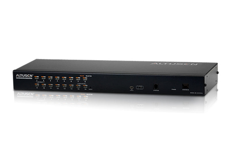 ATEN KH1516AI – KVM-Switch 16 Port, RJ-45/PS/2/VGA/USB 2.0, UXGA (1600 × 1200), KVM über IP, 19" Rackmontage
