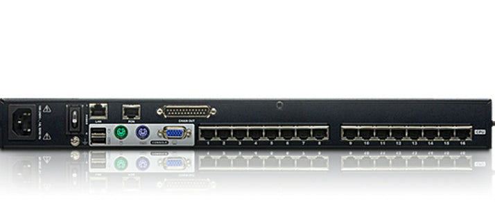 ATEN KH1516AI – KVM-Switch 16 Port, RJ-45/PS/2/VGA/USB 2.0, UXGA (1600 × 1200), KVM über IP, 19" Rackmontage