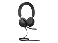 Jabra EVOLVE2 40 SE – On-Ear Duo Headset – USB-C/USB-A – für UC/Softphone