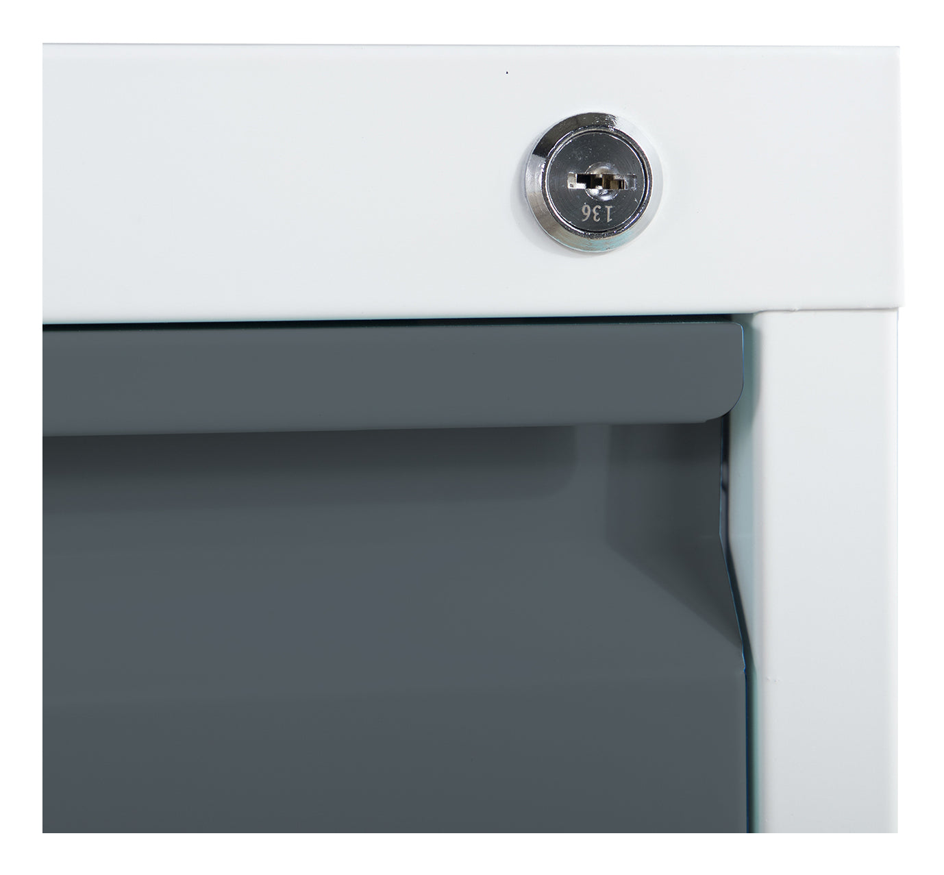 Phoenix Safe Co. FC1003GAK – Aktenschrank, 3 Schubladen, abschliessbar, 450 × 620 × 1025 mm, Grau/Anthrazit