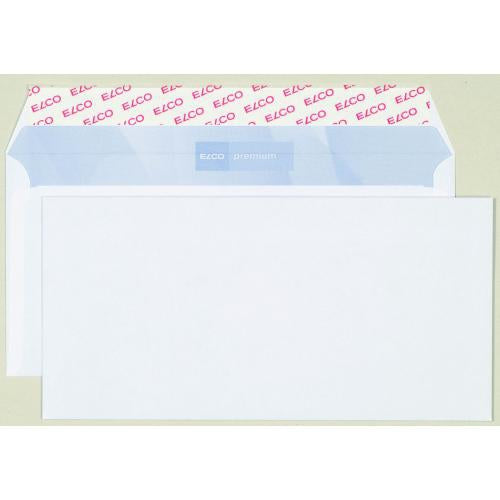 Elco Couvert C6/5 (114 × 229 mm), ohne Fenster, haftklebend (Optifix), hochweiss, 100 g/m² – 500 Stk.