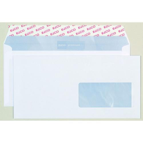 Elco Couvert C5/6, Fenster rechts, Haftklebung, hochweiss, 100 g/m² – 500 Stk.