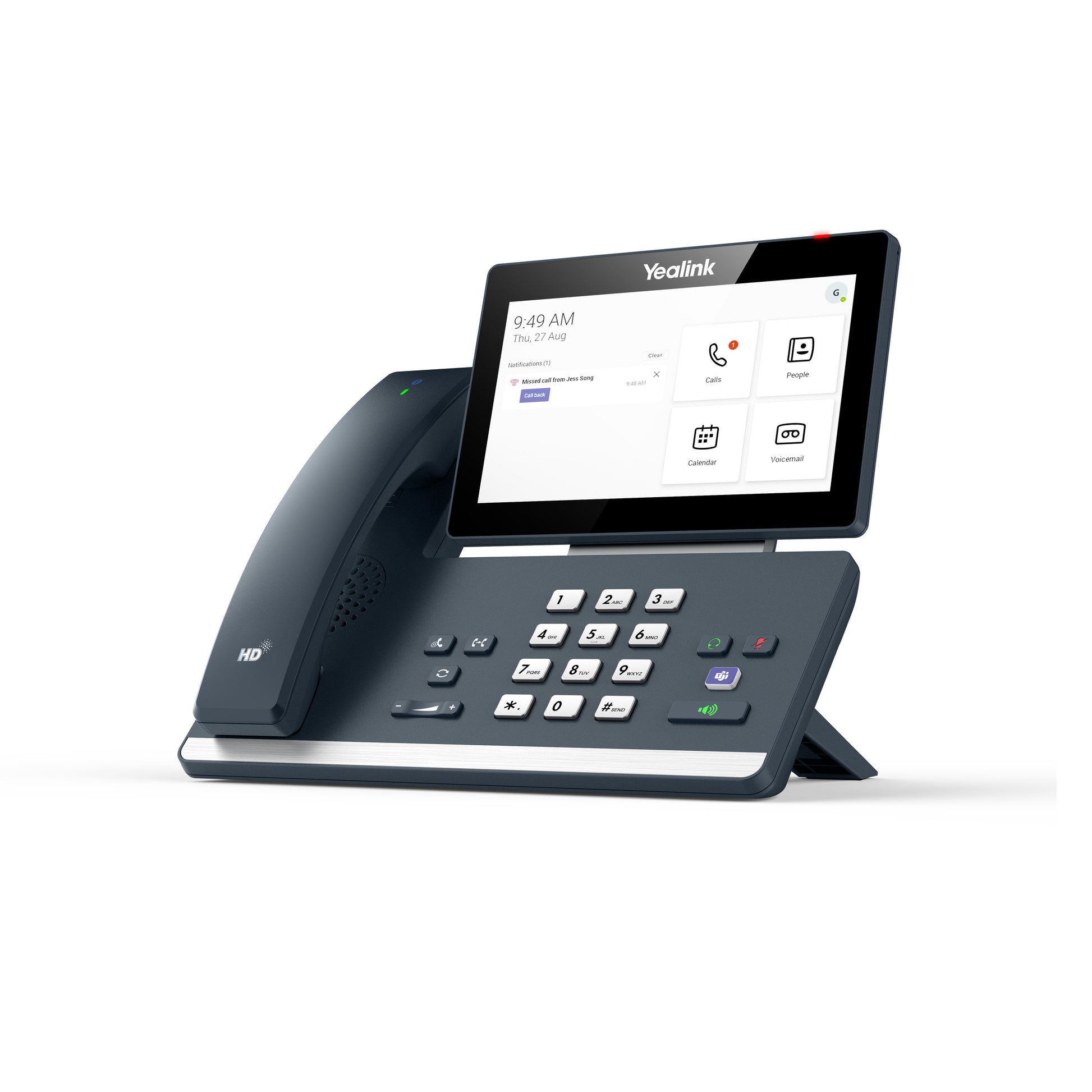 Yealink MP58-WH – IP-Telefon, 7" Touch, WLAN/BT, Gigabit, PoE, für Microsoft Teams, grau