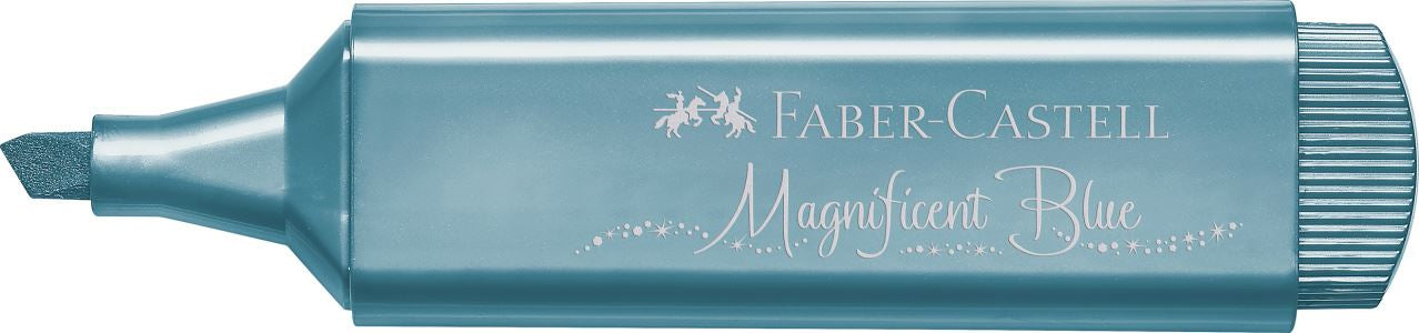 Faber-Castell Textliner 46 Textmarker – Metallicblau, Keilspitze 1,2–5 mm