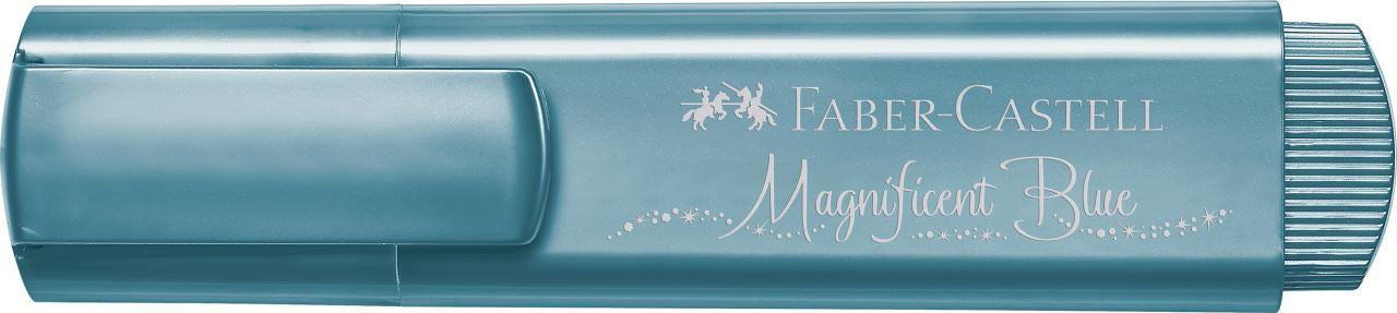 Faber-Castell Textliner 46 Textmarker – Metallicblau, Keilspitze 1,2–5 mm