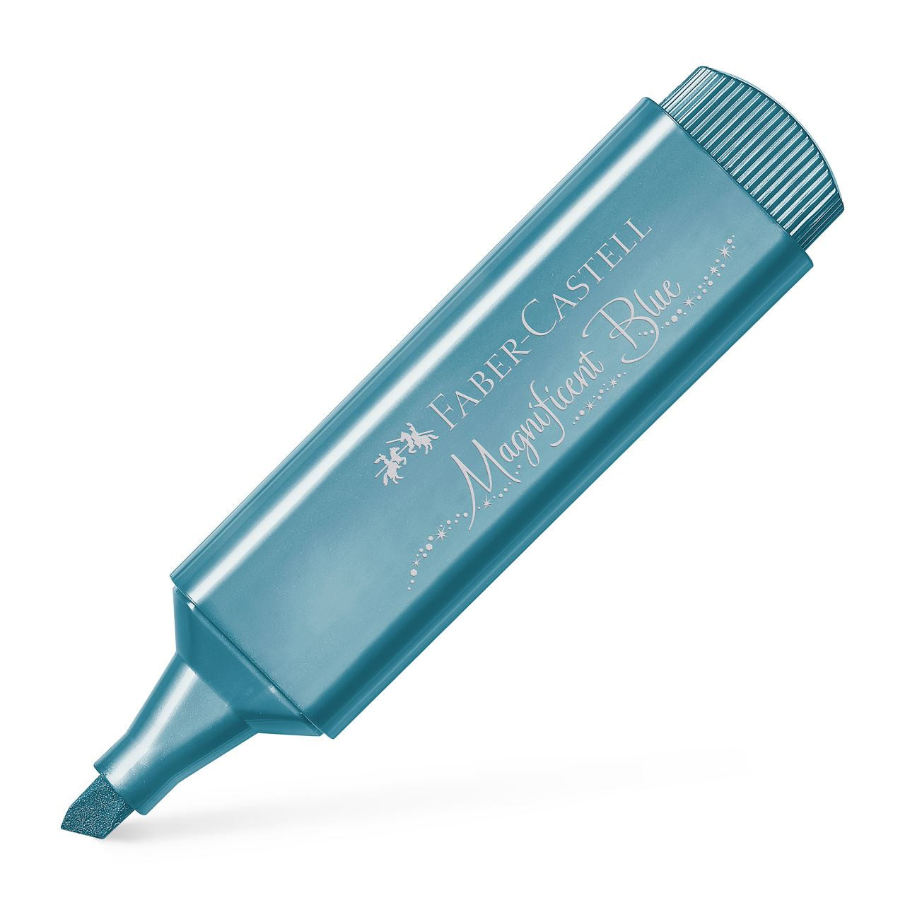 Faber-Castell Textliner 46 Textmarker – Metallicblau, Keilspitze 1,2–5 mm