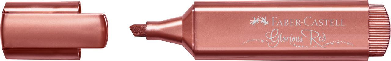Faber-Castell Textliner 46 Textmarker – Metallic Rot, Keilspitze 1/2/5 mm