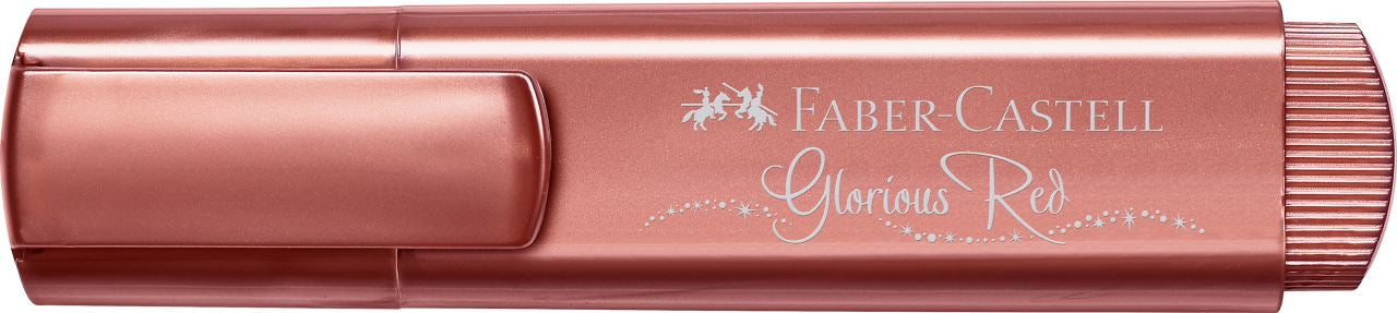 Faber-Castell Textliner 46 Textmarker – Metallic Rot, Keilspitze 1/2/5 mm