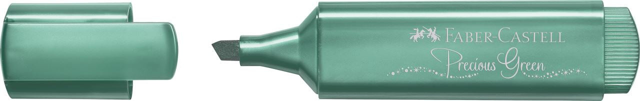 Faber-Castell Textliner 46 Textmarker – Metallic Grün, Keilspitze 1,2–5 mm