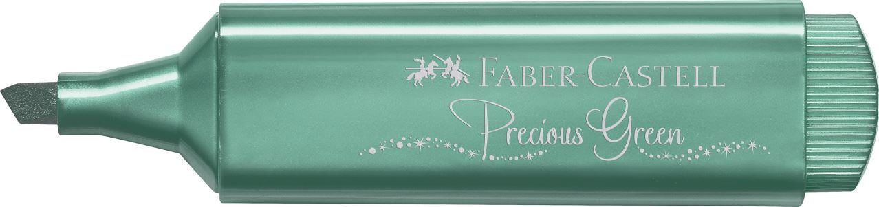 Faber-Castell Textliner 46 Textmarker – Metallic Grün, Keilspitze 1,2–5 mm