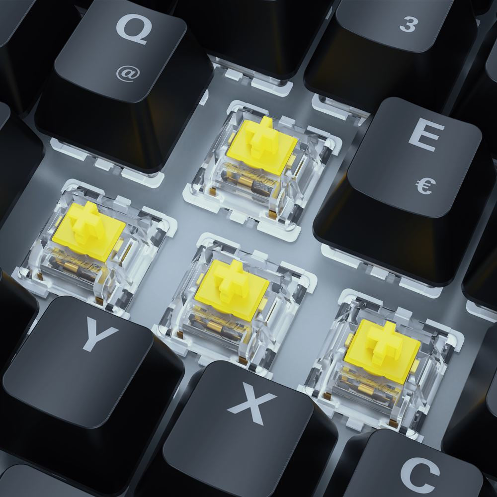 Sharkoon SKILLER SGK50 S3 – Tastatur 75% – Mechanisch (Gateron Yellow) – USB-C – QWERTZ (DE) – RGB – Schwarz