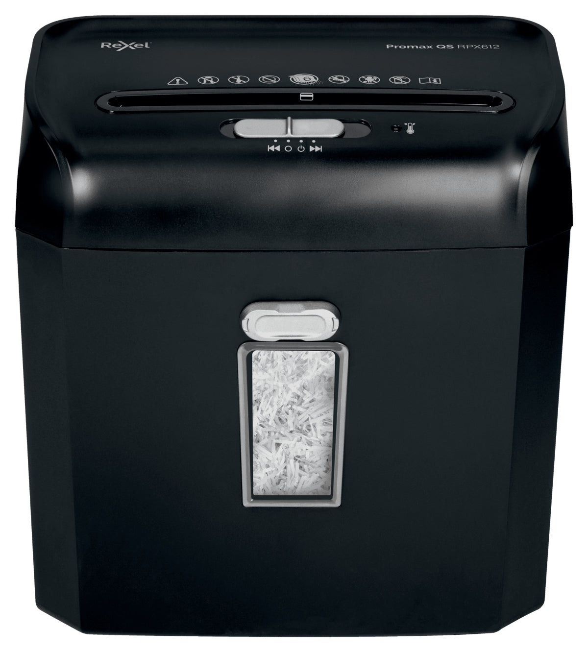 Rexel ProMax RPX612 Aktenvernichter – Partikelschnitt, P-4, 4 × 40 mm, 6 Blatt, 12 l, Kreditkarten