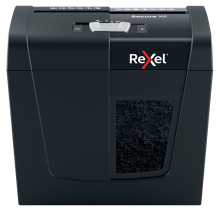 Rexel Secure X6 – Aktenvernichter, DIN P-4, Partikelschnitt 4 × 40 mm, 6 Blatt, 10 l, A4