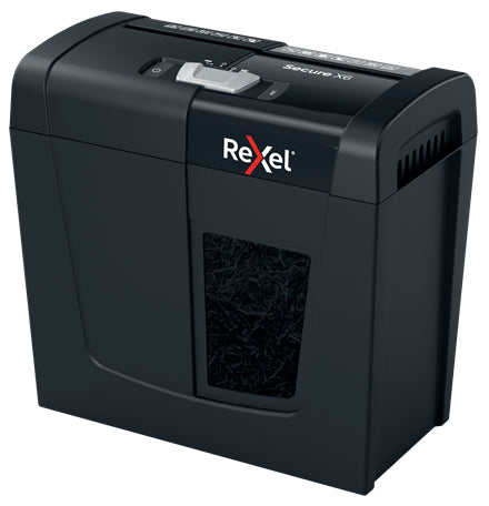 Rexel Secure X6 – Aktenvernichter, DIN P-4, Partikelschnitt 4 × 40 mm, 6 Blatt, 10 l, A4