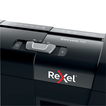 Rexel Secure X6 – Aktenvernichter, DIN P-4, Partikelschnitt 4 × 40 mm, 6 Blatt, 10 l, A4