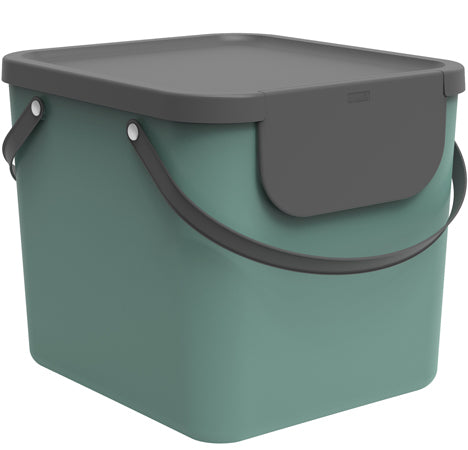 Rotho Recyclingbox Albula – 40 l – Kunststoff, rechteckig – grün