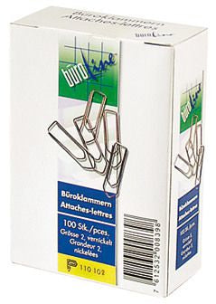 Buroline Büroklammern 32 mm – vernickelt – 1'000 Stk.
