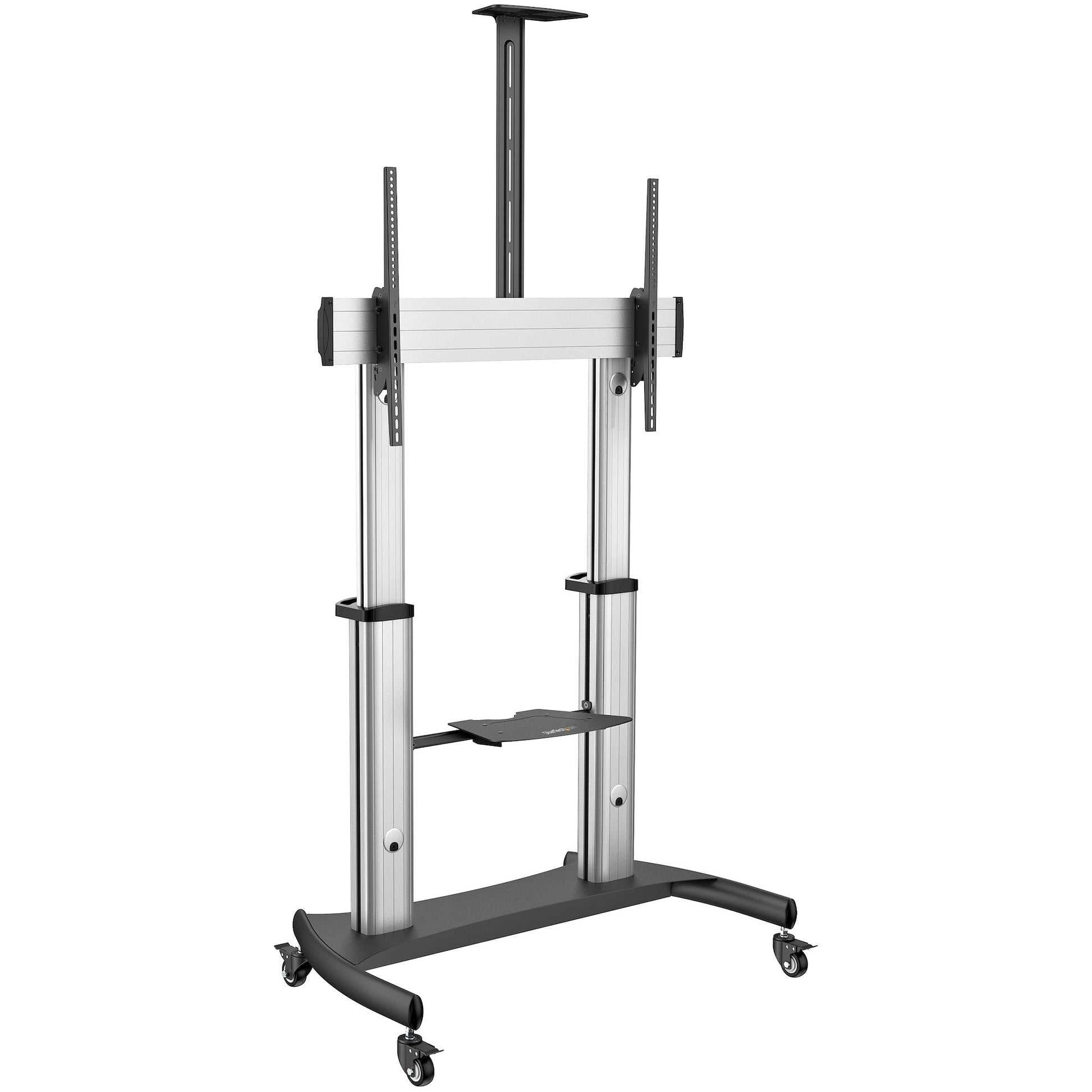 StarTech.com TV-Wagen – 60–100" – VESA 200×200–1000×600 – bis 100 kg, Höhenverstellbar, mit Rollen